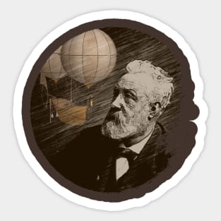 Sci-Fi Visionary - Jules Verne Aeronautical Vehicle 1 Sticker